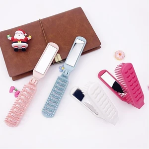2 in 1 Hollow Foldable Mirror Comb
