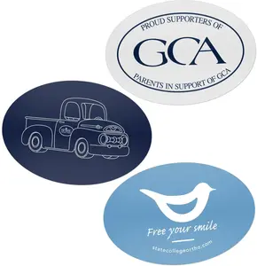 Custom Oval Outdoor Stickers