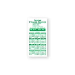 2"x4" Calendar Magnet Custom Imprinted Magnets - 30mil