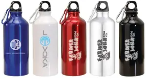 Custom Carabiner Aluminum Water Bottle - 20 oz.