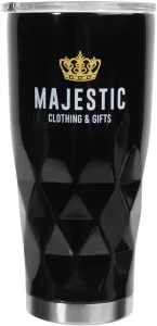Custom Diamond Stainless Steel Travel Mugs - 20 oz. with 2 Color Imprint