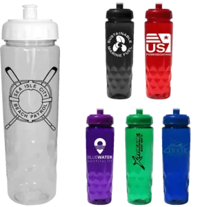 USA made 24oz Eco-Friendly Reusable PET Bottle with Colorful Push-Pull Lid