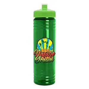 EcoSlim 24 oz. Custom RPET Bottle with Push-Pull Lid