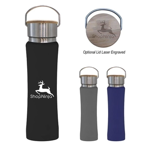 25 Oz. Hampton Stainless Steel Bottle With Bamboo Lid