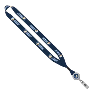 3/4" Recycled PET Dye-Sublimated Lanyard with Metal Crimp And Badge Reel