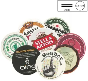 Personalized Pulpboard Coasters - Medium Weight Circle - 3.5"