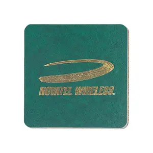 3.5" Square Leatherette Coaster