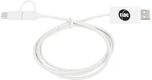 3-In- Charging Cable With Antimicrobial Additive - 1 3 Ft.