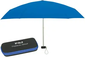 Arc Telescopic Folding Travel Umbrella With Eva Case - 37"