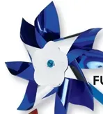 Logo Blue & Silver Pinwheel - 4"