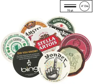 Personalized Pulpboard Coaster - 4" Circle