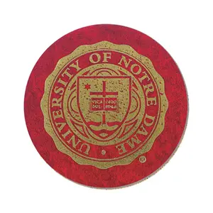 4" Round Leatherette Coaster