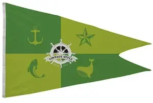 4' x 6' Nylon Burgee Flag Single-Sided