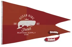 4' x 6' Polyester Burgee Flag Double-Sided