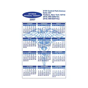 4" x 7" Calendar Magnet - 20mil