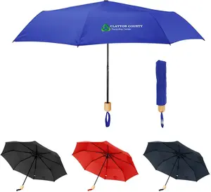 - 41" Arc Umbrella With 100% RPET Canopy & Bamboo Handle