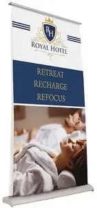 46.5" Deluxe Pro Retractor Double-Banner Kit (No-Curl Opaque Fabric)