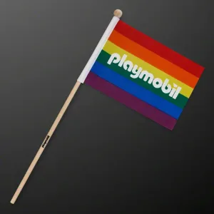 5.5" x 4" Pride or USA Flag on a Stick (NON-Light Up)