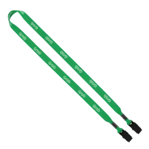 Dye-Sublimated Tubular Double Bulldog Clip Lanyard - 5/8"