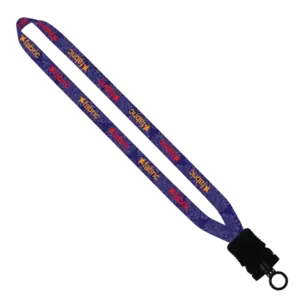 5/8" Tubular Lanyard with Plastic Snap-Buckle Release & O-Ring