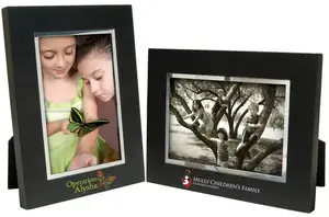 Black Wood Frame w/Silver Bevel - 5 x 7