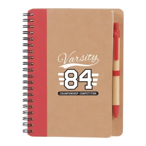 5" x 7" FSC® Mix Eco-Friendly Spiral Notebook with Pen