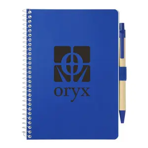 Custom FSC® Mix Spiral Notebook with Pen - 5"x7"