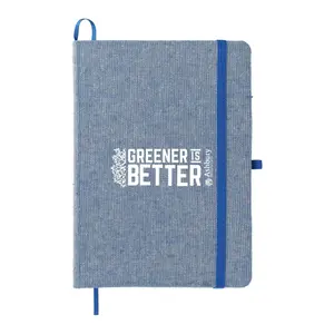 Custom Recycled Cotton Bound Notebook - 5"x7" (60 Pages)