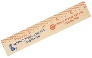 Customizable 6" Wood Logo Ruler for Promotion