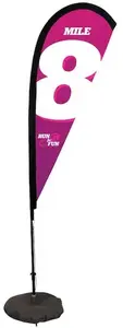 6' Premium Teardrop Sail Sign Kit (Single-Sided with Scissor Base)