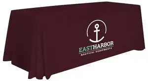 6' Stain-Resistant 4-Sided Table Throw (Full-Color Imprint, One Location)