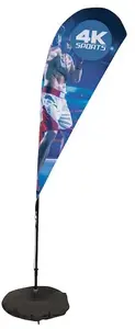 6' Streamline Teardrop Sail Sign Kit (Single-Sided with Scissor Base)