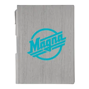 Branded Bari Notebook with Pen - 6" x 8.5" (FSC® Mix)