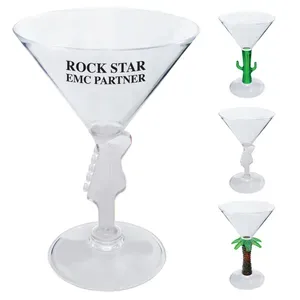 7 oz. Novelty Stem Plastic Martini Glass