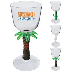 7 oz. Novelty Stem Plastic Wine Glass