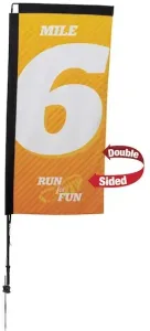7' Premium Rectangle Sail Sign Kit (Double-Sided with Ground Spike)