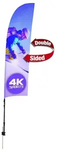 7' Streamline Blade Sail Sign Kit (Double-Sided with Ground Spike)