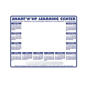 8 1/2"X11" Custom Calendar Memo Board w/ Magnets or Tape