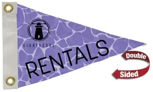 8" x 12" Polyester Pennant Flag Double-Sided