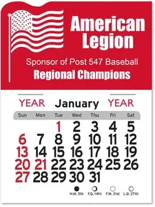 Personalized Stick-N-Stay® American Flag Calendar