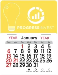 Custom Light Bulb Calendar - Peel-N-Stick®