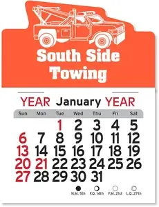 Tow Truck Peel-N-Stick® Calendar Pad