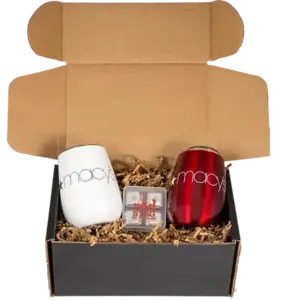 Personalized Branded After Party Kit (Two Pinot 10 oz Stainless Tumblers with Cool Cubes)