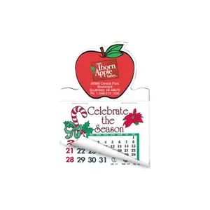 Apple Shape Calendar Pad Sticker W/Tear Away Calendar