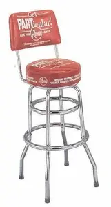 Back Double Ring Bar Stool with Seat & Band Logo