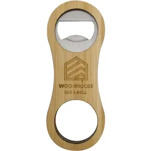 Bamboo Bottle Opener: Rectangular