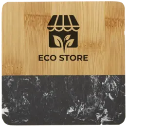 Custom Deluxe Bamboo & Marble Coasters