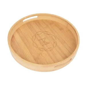 Bamboo Serving Tray With Handles