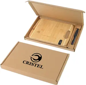 Custom Bamboo Sharpen-It™ Cutting Board Gift Set