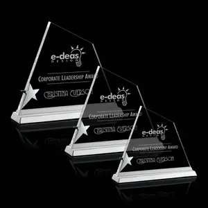 Custom Crystal Star Award - Aluminum Base